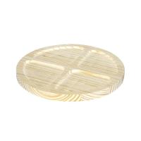 Petisqueira Redonda De Madeira Pinus Com 4 Divisões - Stolf 24cm - 1