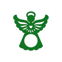 Porta Guardanapo Anjinho Kit Com 4 Peças 7cmx8cm - Cria Arte Laser Verde - 1