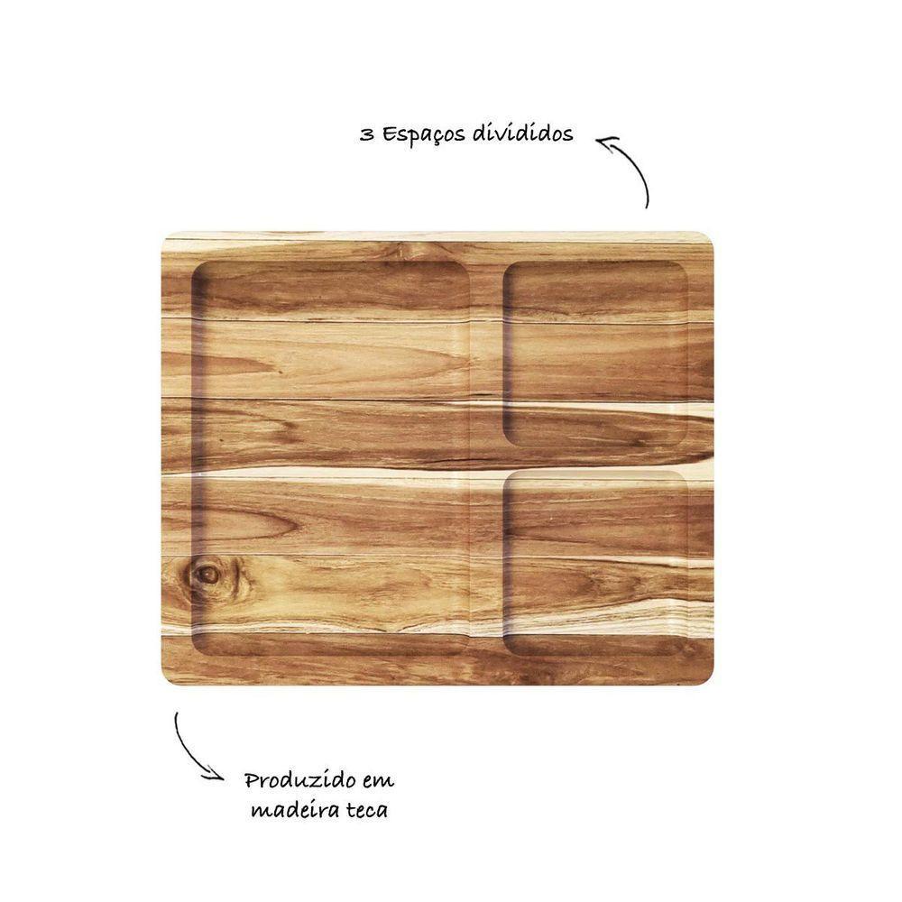 Petisqueira Teca Com 3 Divisões - Stolf - 3