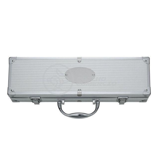 Kit Churrasco 4 Peças Em Aço Inox Com Maleta Em Alumínio - 6