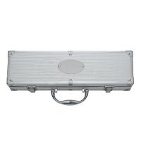 Kit Churrasco 4 Peças Em Aço Inox Com Maleta Em Alumínio