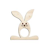 Porta Guardanapo Coelho Com Carinha 9cmx9,8cm Kit 4 Peças - Cria Arte Laser Madeira Clara - 1