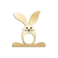 Porta Guardanapo Coelho Com Carinha 9cmx9,8cm Kit 4 Peças - Cria Arte Laser Dourado - 1