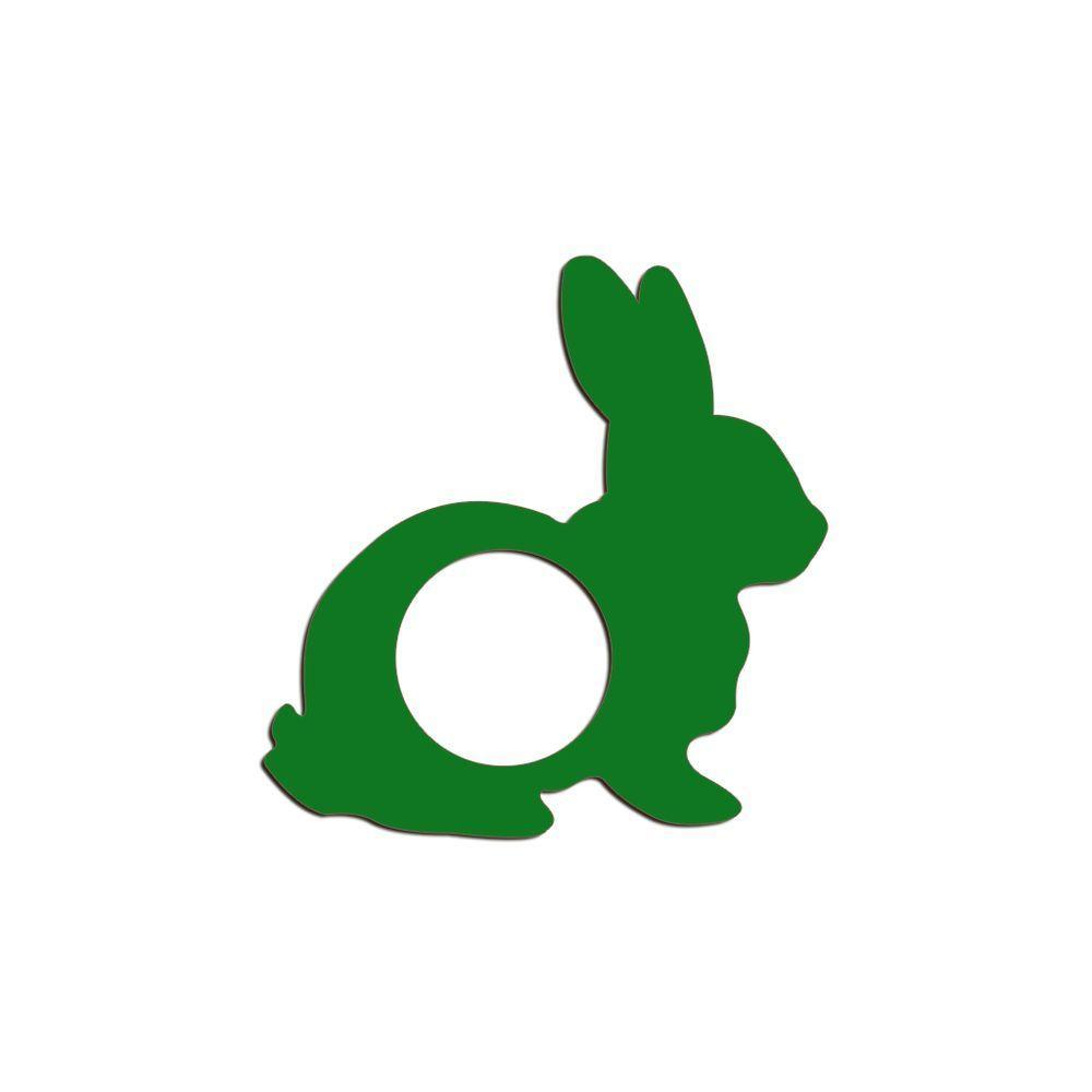 Porta Guardanapo Coelho Kit 4 Peças 8cmx8cm - Cria Arte Laser Verde - 1