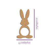 Porta Guardanapo Coelho Frente Mdf Cru Kit 4 Peças 5,5cmx10cm - Cria Arte Laser Cru - 2