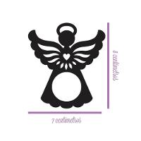 Porta Guardanapo Anjinho Kit Com 4 Peças 7cmx8cm - Cria Arte Laser Dourado - 2