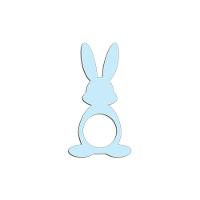 Porta Guardanapo Coelho Frente Kit 4 Peças 5,5cmx10cm- Cria Arte Laser Azul Claro - 1