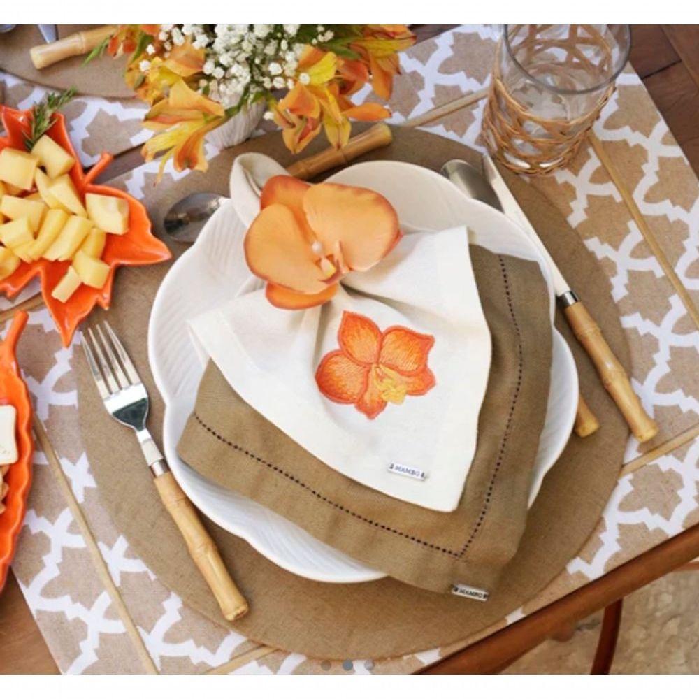 Porta Guardanapo Em Plástico Orquídea Terracota Mameg - 4