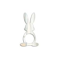 Porta Guardanapo Coelho Frente Espelhado Kit 4 Peças 5,5cmx10cm - Cria Arte Laser Prata - 1