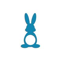 Porta Guardanapo Coelho Frente Kit 4 Peças 5,5cmx10cm- Cria Arte Laser Azul - 1