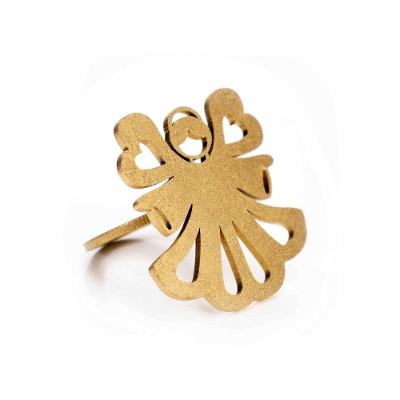 Porta Guardanapo De Mdf Anjo Dourado 6Cm