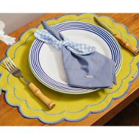 Porta Guardanapo Em Algodão Maria Clara Azul Mameg - 3