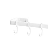 Porta Utensílios e Talheres de Parede 60cm 10 Ganchos Branco