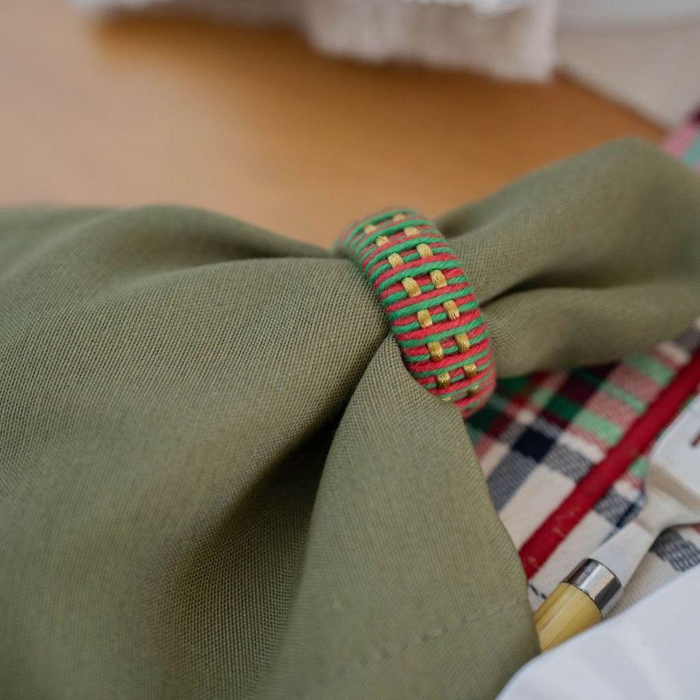 Porta Guardanapo Em Algodão Cordão Natalino Duplo Mameg - 2