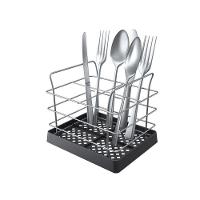 Porta Talheres Em Aço Com Fundo Em Plástico - Stolf Preto - 1