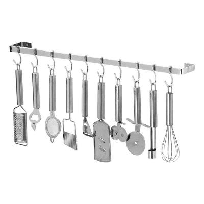 Porta Utensílios e Talheres de Parede 60cm 10 Ganchos