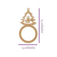 Porta Guardanapo árvore De Natal Mdf Cru Kit Com 4 Peças 4,5cmx8,5cm - Cria Arte Laser Cru - 2