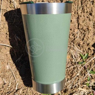 Copo Térmico C/ Tampa E Abridor 473Ml Inox - Verde