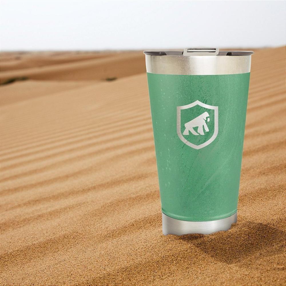 Copo Térmico Com Tampa E Abridor - Verde Bandeira - Dual Therme - Gshield - 2