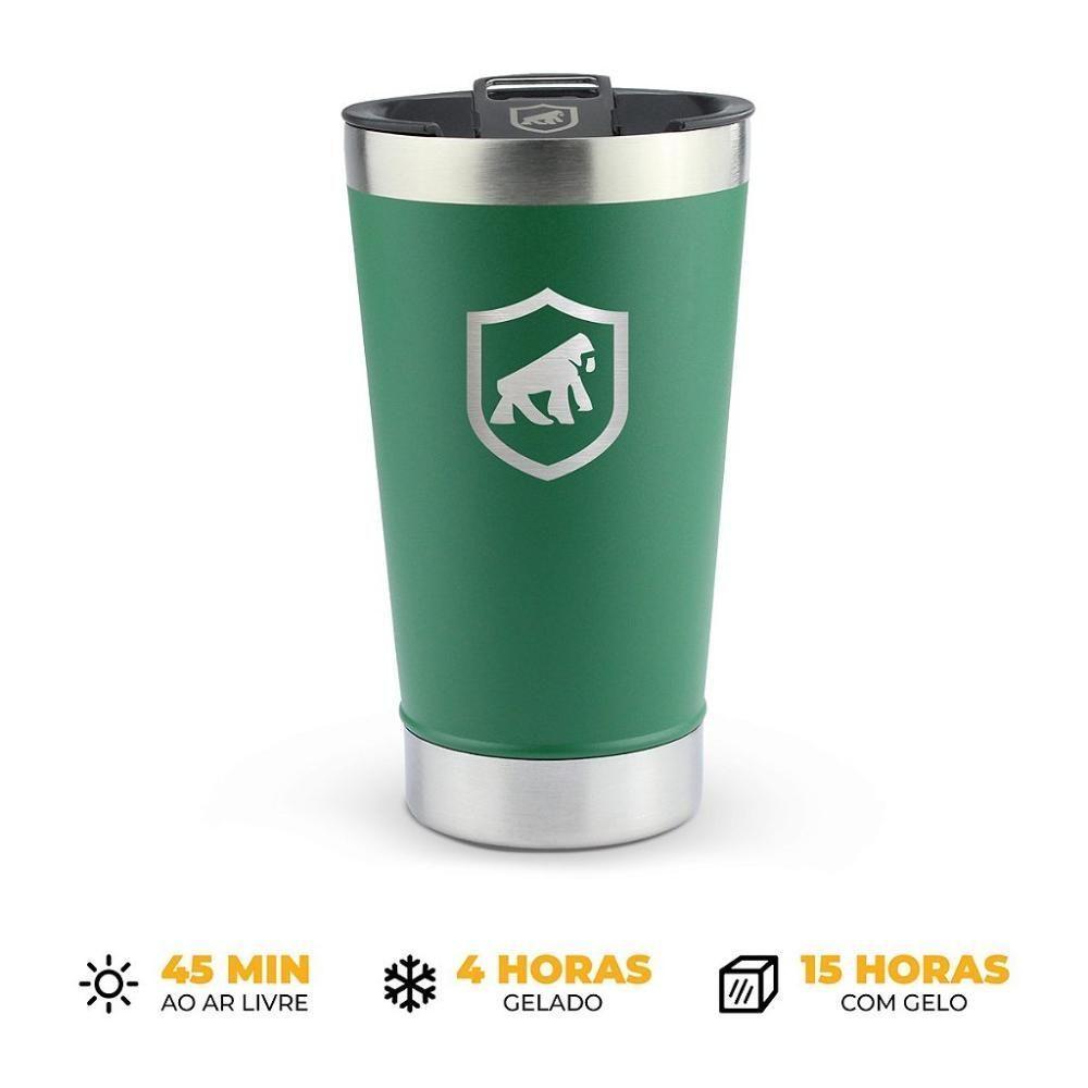 Copo Térmico Com Tampa E Abridor - Verde Bandeira - Dual Therme - Gshield - 4