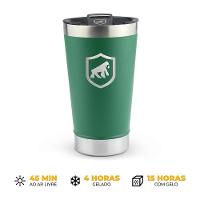 Copo Térmico Com Tampa E Abridor - Verde Bandeira - Dual Therme - Gshield - 4