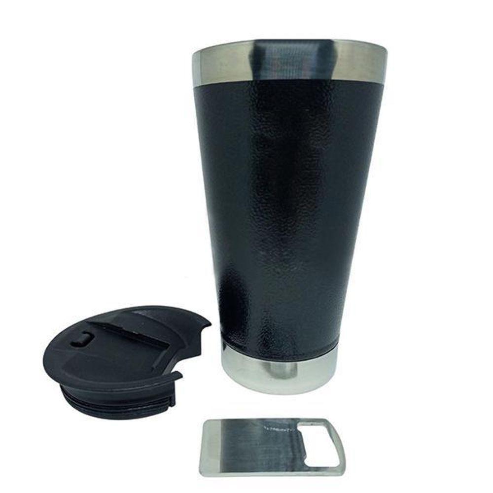 Copo Térmico Abridor 473Ml Dia Dos Namorados Preto Nº3 - 1