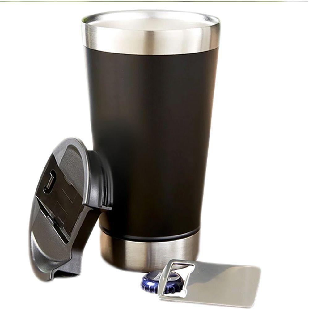 Copo Térmico Abridor 473Ml Dia Dos Namorados Preto Nº6 - 6