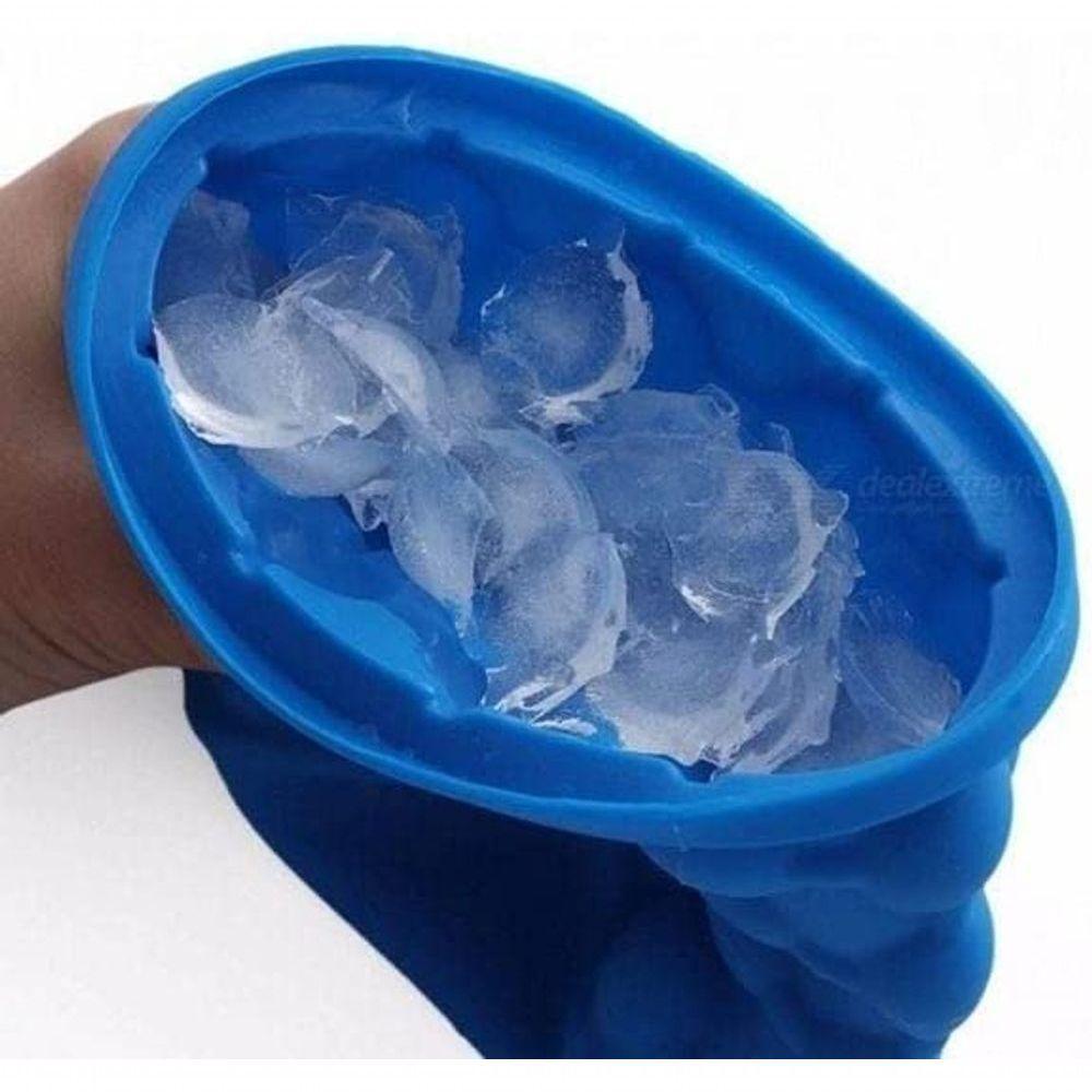 Forma Para Gelo Com Balde Ice Cube Azul Faz 40 Cubos De Gelo Azul - 3