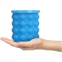 Forma Para Gelo Com Balde Ice Cube Azul Faz 40 Cubos De Gelo Azul - 4