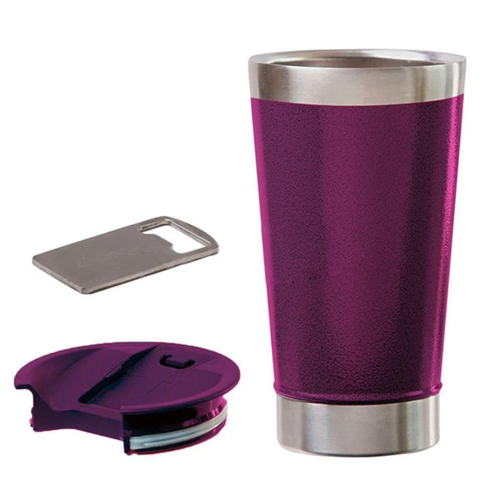 Copo Térmico Abridor 473Ml Dia Dos Namorados Roxo - 4