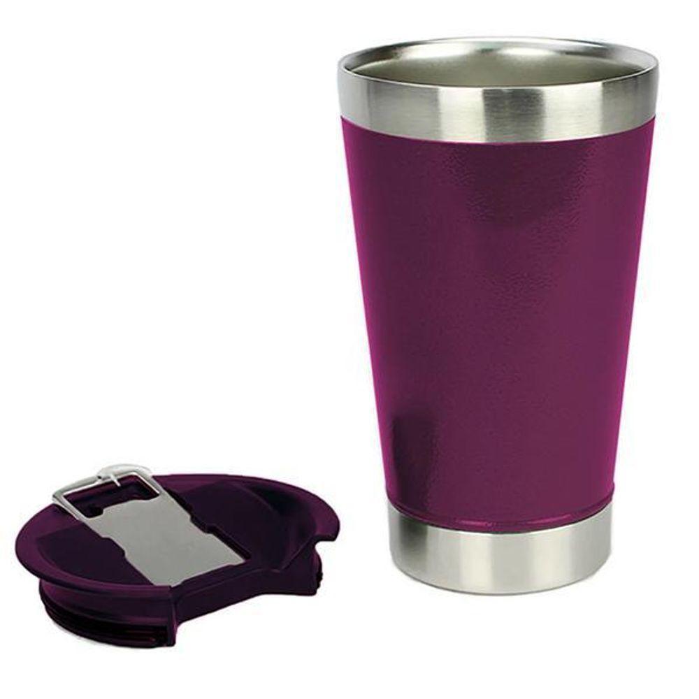 Copo Térmico Abridor 473Ml Dia Dos Namorados Roxo Nº4 - 1
