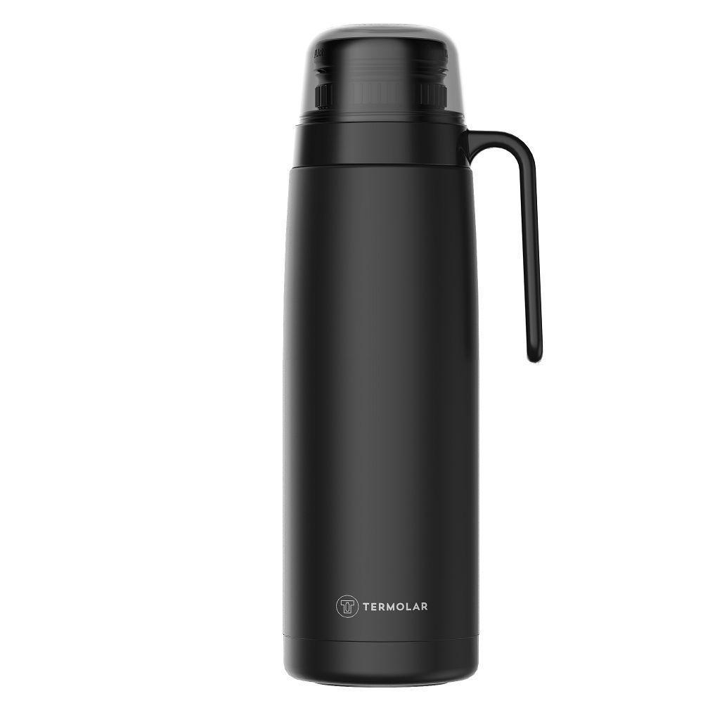 Garrafa Térmica 100% Inox R-evolution Preto Hub 1l Com Nova Rolha Clickmate Termolar única único - 3