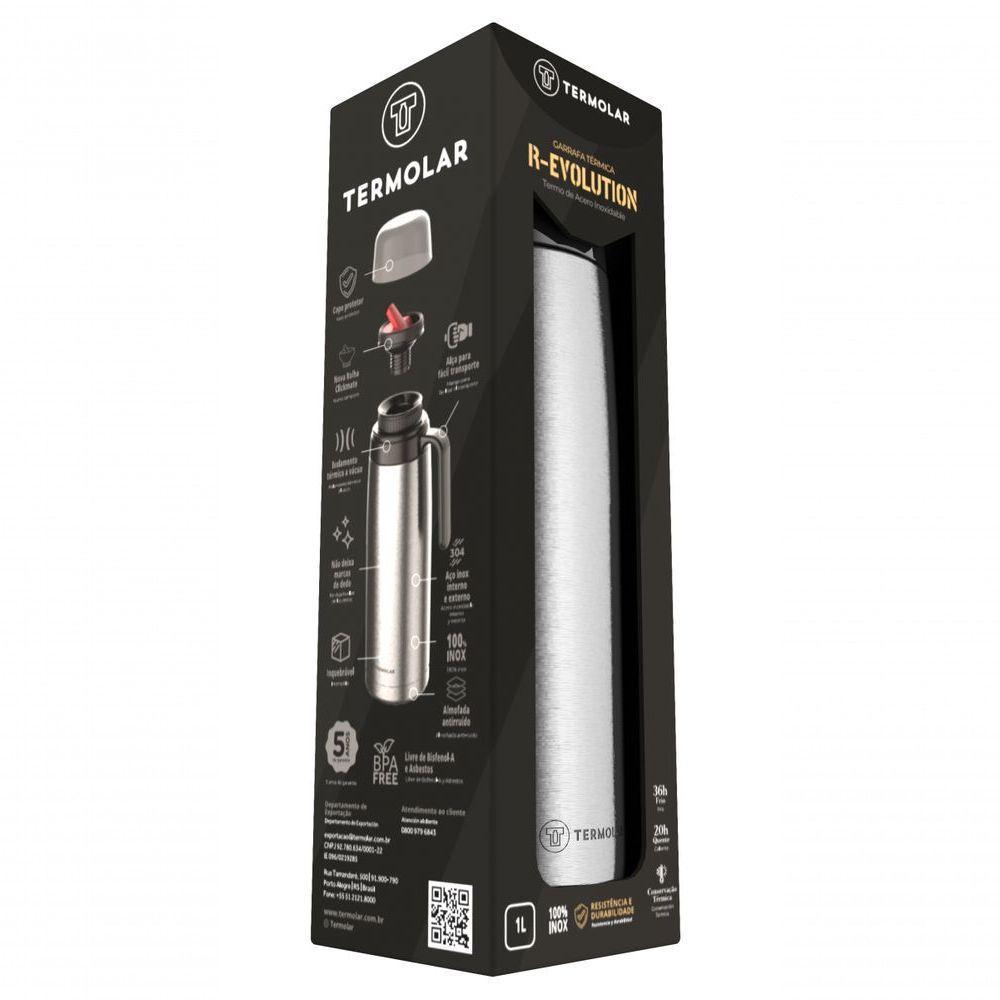 Garrafa Térmica 100% Inox R-evolution 1l Termolar Inox único - 5