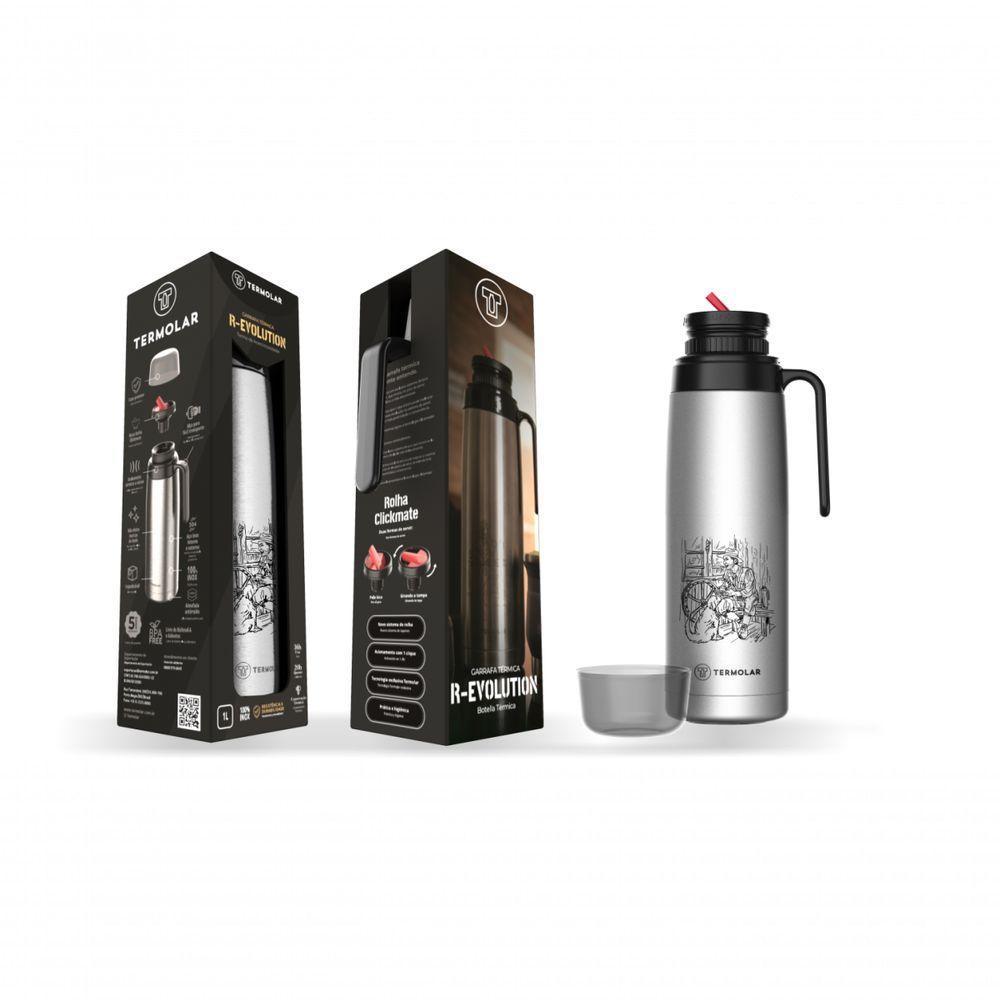 Garrafa Térmica 100% Inox R-evolution 1l Termolar Inox único - 3