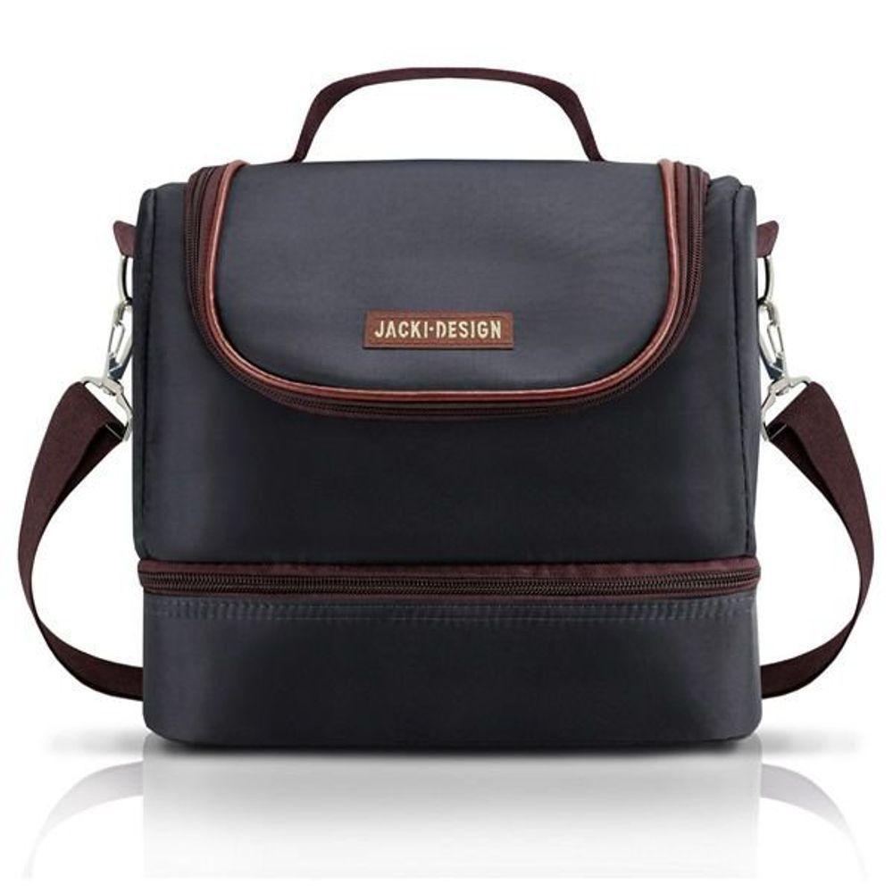 Bolsa Térmica Com 2 Compartimentos For Men Jacki Design Preto/marrom - 1
