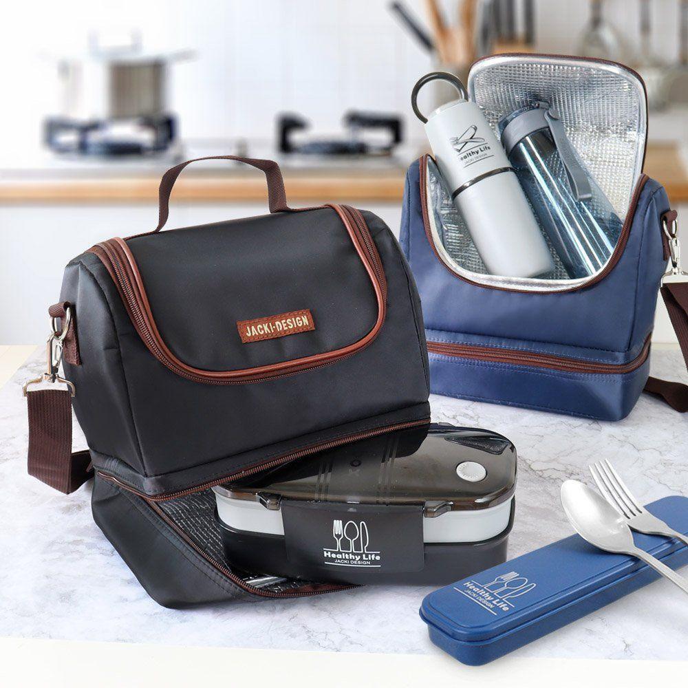 Bolsa Térmica Com 2 Compartimentos For Men Jacki Design Preto/marrom - 4