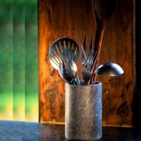 Porta Utensílios Vinho Cerveja água Talher Em Pedra Sabão P - 5