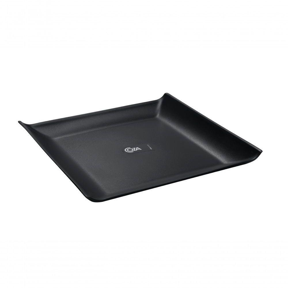 Prato Quadrado Casual Grande Cozy 20,6 X 20,6 X 2,6 Cm Preto Coza - 1