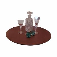 Prato Giratório Off Com Vidro Cor Imbuia Ex - 1