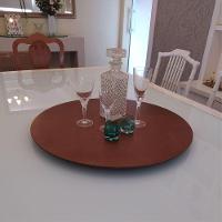 Prato Giratório Off Com Vidro Cor Imbuia Ex - 2