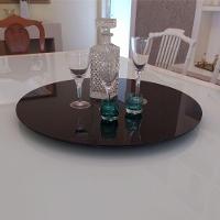 Prato Giratório Off Com Vidro Cor Preto - 3