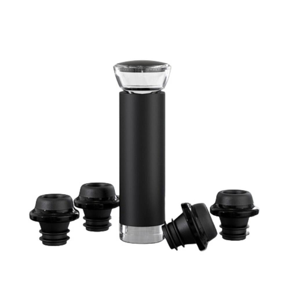 Kit Bomba A Vácuo Manual Para Vinhos Com 4 Rolhas Adega Bar - 1