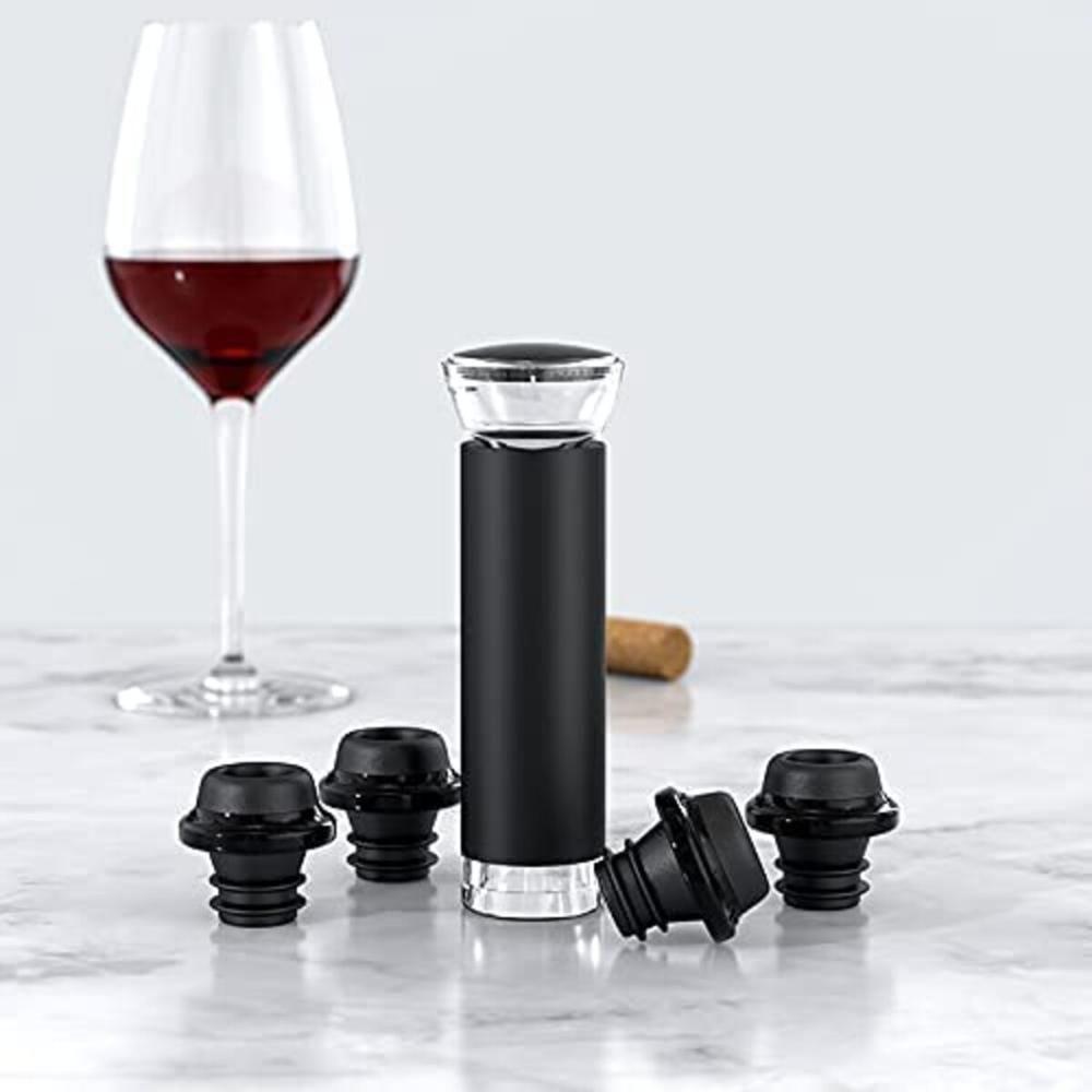 Kit Bomba A Vácuo Manual Para Vinhos Com 4 Rolhas Adega Bar - 2