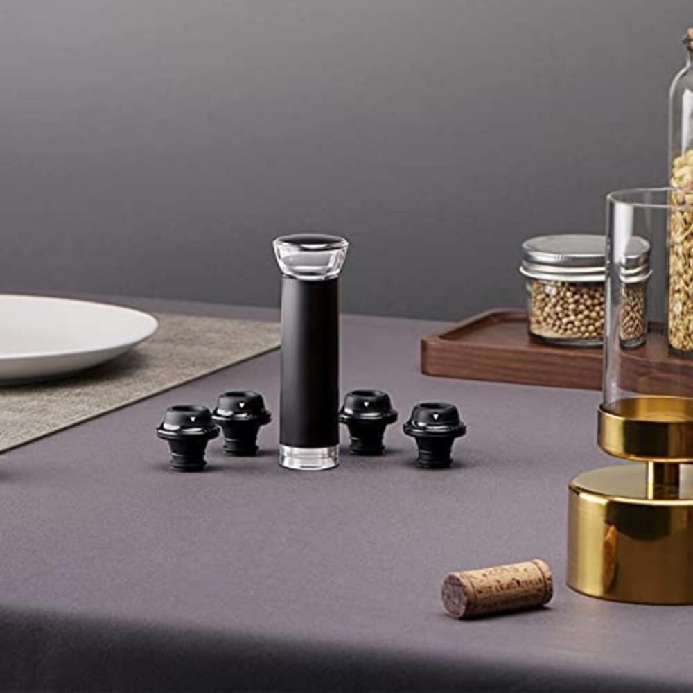 Kit Bomba A Vácuo Manual Para Vinhos Com 4 Rolhas Adega Bar - 3