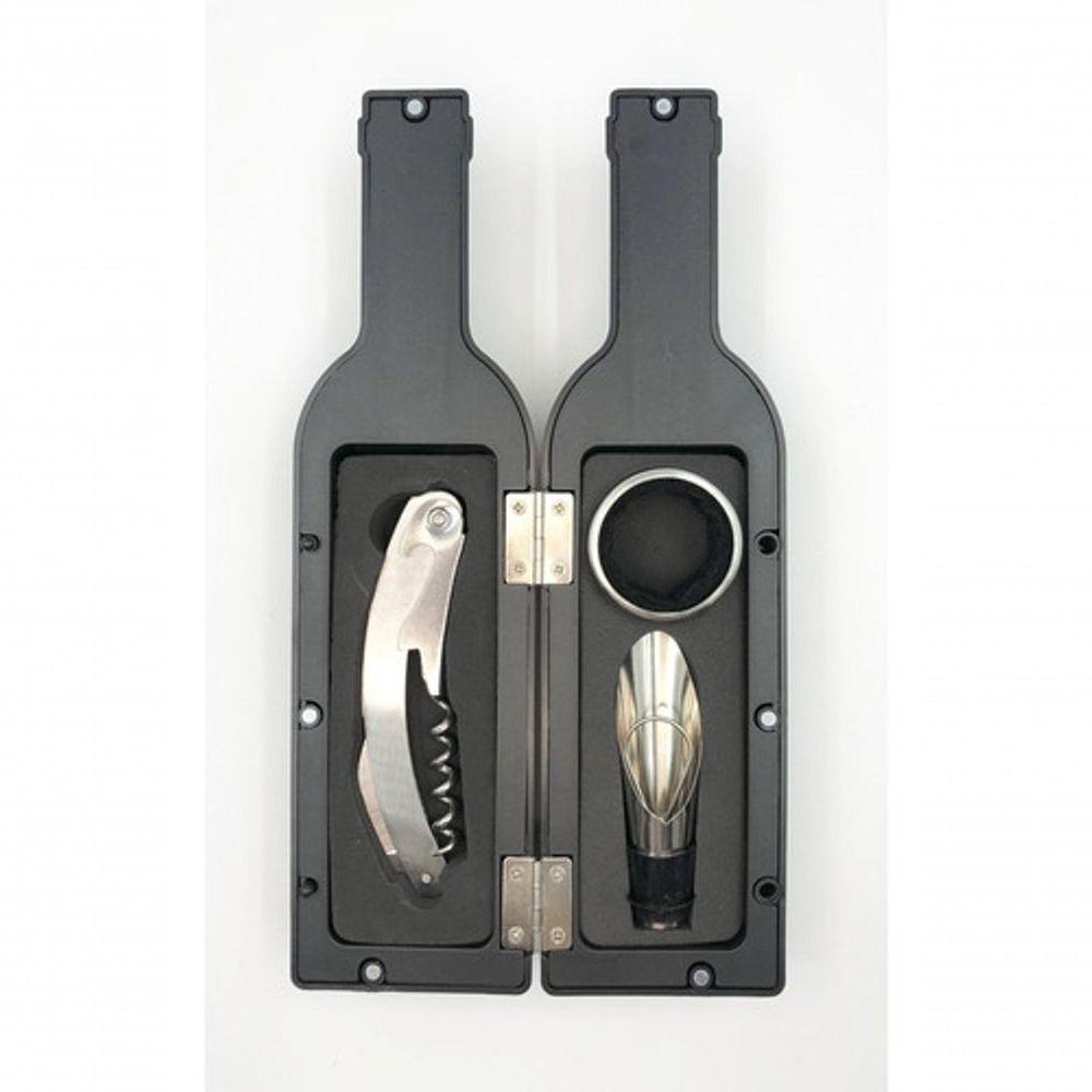 10 Unidades Kit Abridor De Vinho Garrafa Com 3 Acessórios - 2