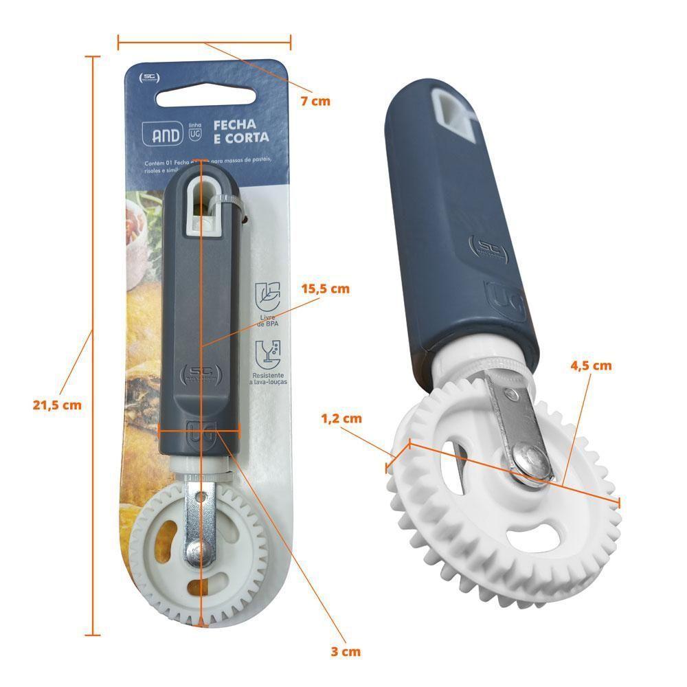 Carretilha Corta E Fecha De Massas De Pastel E Tortei 435 - Anodilar - 2