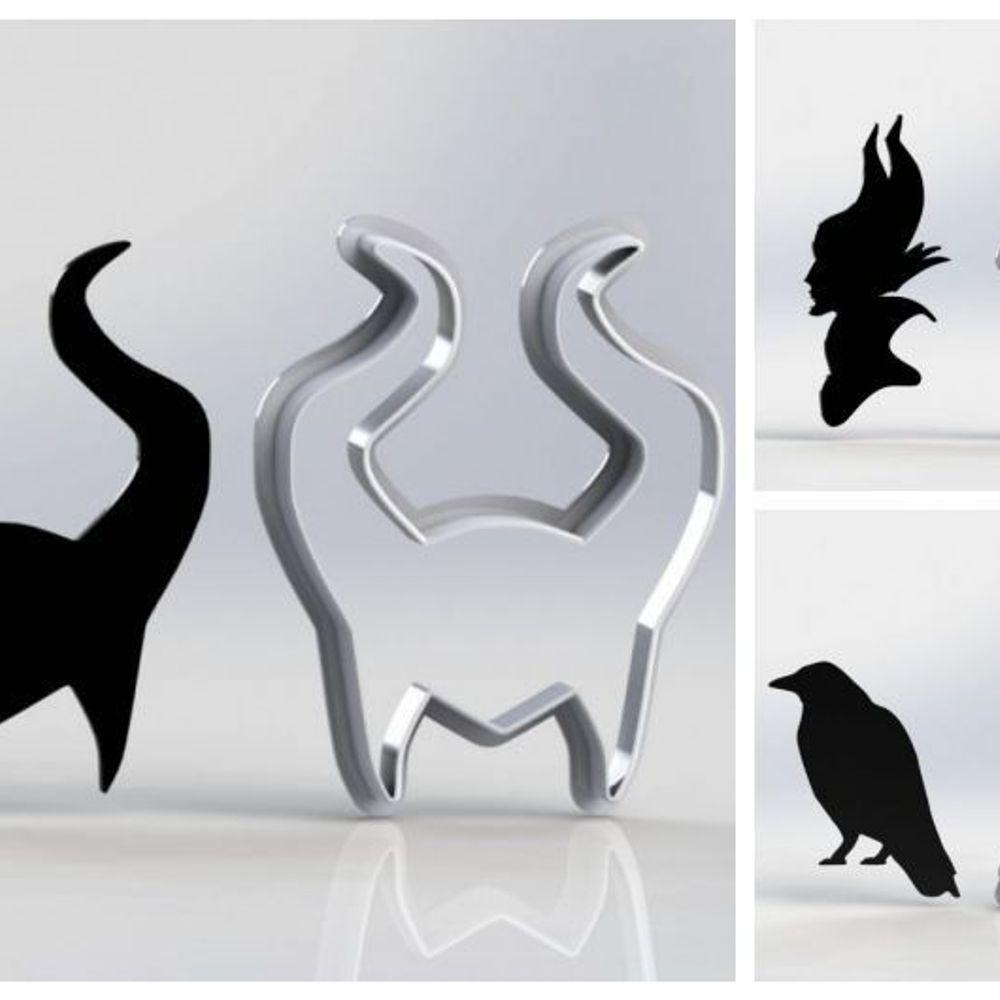 Cortador Kit Malévola 3 Modelos Tamanho 6Cm - 1