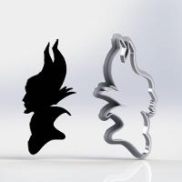 Cortador Kit Malévola 3 Modelos Tamanho 6Cm