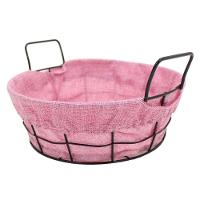 Cesto Multiuso Porta Frutas Aço Inox Rosa Fruteira 25cm - 1