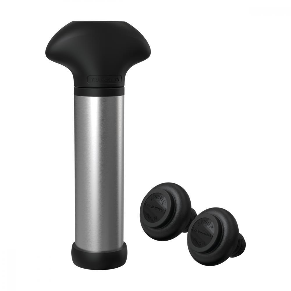 Jogo Para Vinhos Harmoniza Bomba De Vácuo E Tampas 3 Peças - 1